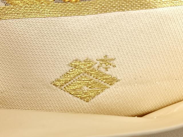 平和屋着物◎西陣の名門　本家加納　六通柄袋帯　唐織　扇面花文　金銀糸　正絹　逸品　BAAR2878cm