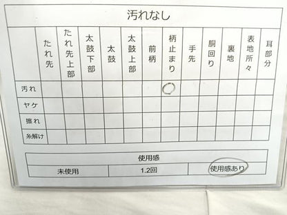 平和屋着物◎西陣 六通柄袋帯 扇面枝花文 銀糸 正絹 逸品 BAAR2931cm