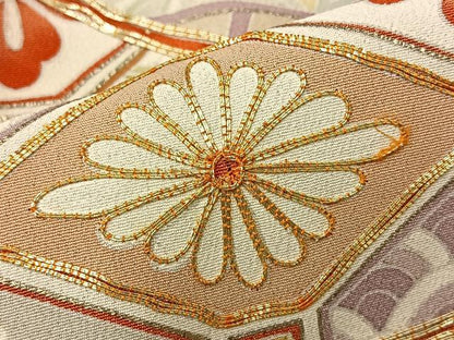 平和屋着物■豪華黒留袖 駒刺繍 扇面花文 金銀彩 正絹 逸品 BAAR3137ea