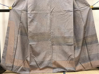 平和屋着物■訪問着　本場染大島紬　幾何学文様　正絹　逸品　BAAR3429yc