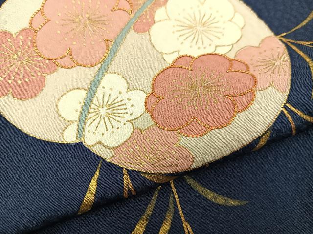 平和屋着物□訪問着 駒刺繍 枝垂れ柳花文 金彩 正絹 逸品 BAAR4484ct