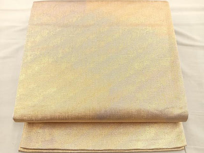 平和屋着物◎全通柄袋帯 霞文 金糸 正絹 逸品 BAAR4839ct