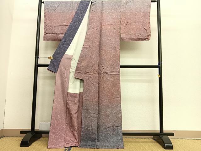 平和屋着物●佐波理綴 創作者 池口定男 訪問着 霞文 暈し染め ロング丈 正絹 逸品 未使用 BAAR6614pk