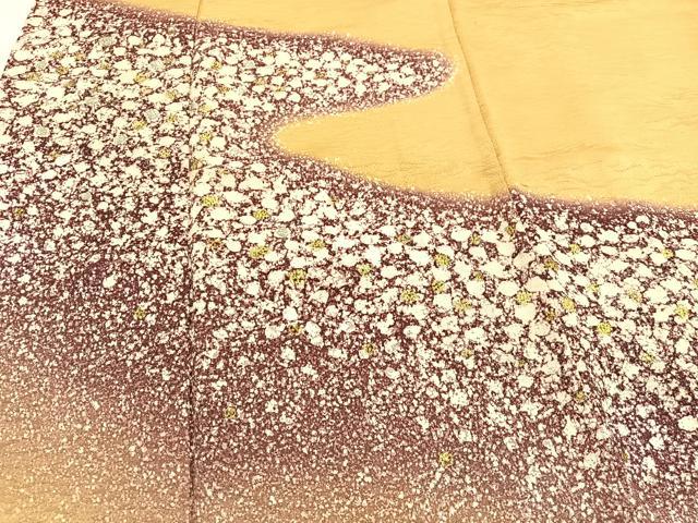 平和屋着物■豪華色留袖 エ霞文 暈し染め 金銀彩 正絹 逸品 BAAR9349xa
