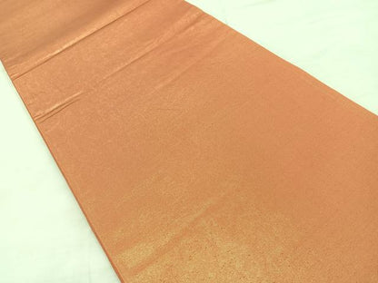 平和屋着物◎全通柄袋帯 螺鈿 草花文 ワンポイント 引箔 正絹 逸品 BAAR9695cm