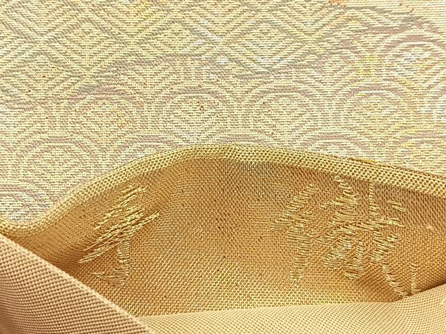 平和屋着物◎六通柄袋帯　手織　鳳凰花文　金銀糸　正絹　逸品　BAAS1096hj
