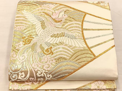 平和屋着物◎六通柄袋帯 裳羽津帯 金銀糸 正絹 逸品 BAAS1314je