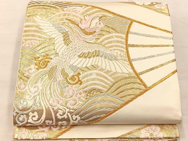 平和屋着物◎六通柄袋帯 裳羽津帯 金銀糸 正絹 逸品 BAAS1314je