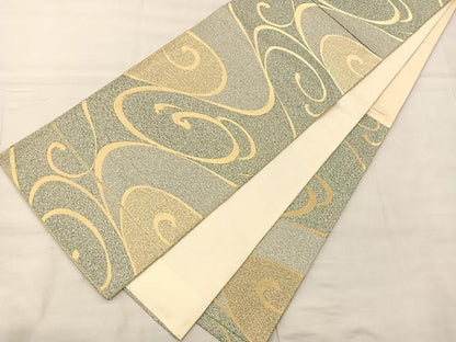 平和屋着物◎西陣 六通柄袋帯 光琳水 金糸 正絹 逸品 BAAS1320je