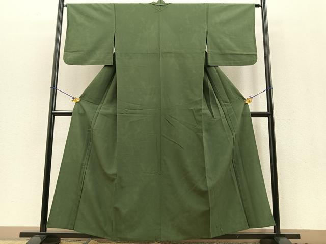 平和屋着物▽本塩沢 単衣 花蝶文 正絹 逸品 BAAS1356ow