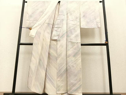 平和屋着物▽上質な小紋 単衣 作家物 霞文 暈し染め 正絹 逸品 BAAS1755ow