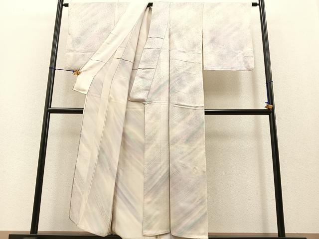 平和屋着物▽上質な小紋 単衣 作家物 霞文 暈し染め 正絹 逸品 BAAS1755ow
