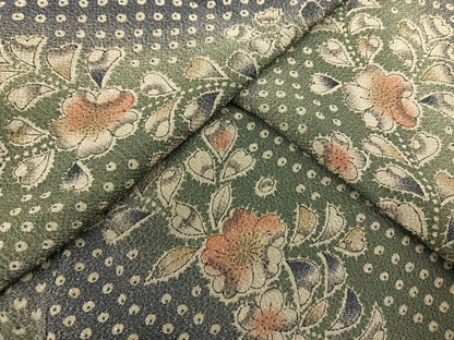 平和屋着物▽上質な小紋 単衣 辻が花 手描き 暈し染め 鬼しぼ縮緬 正絹 逸品 BAAS1814ow