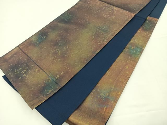 平和屋着物◎六通柄袋帯 霞文 引箔 正絹 逸品 BAAS2331jr