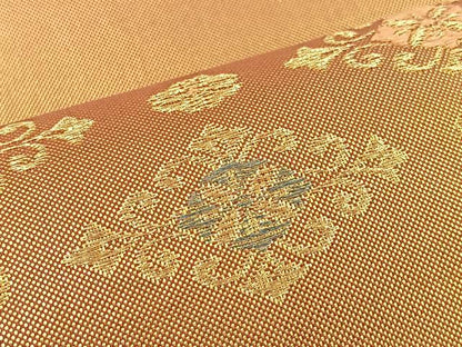 平和屋着物◎佐賀錦 両面六通柄袋帯 蜀江花鳥文 金糸 正絹 逸品 BAAS2399jr