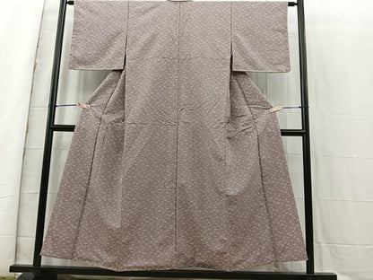 平和屋着物■上質なお召 草花文 正絹 逸品 BAAS4333ea