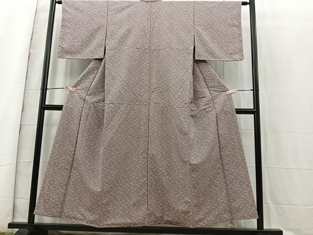 平和屋着物■上質なお召 草花文 正絹 逸品 BAAS4333ea