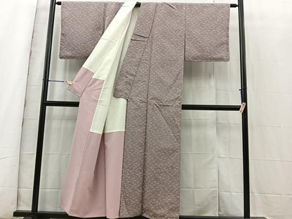 平和屋着物■上質なお召 草花文 正絹 逸品 BAAS4333ea
