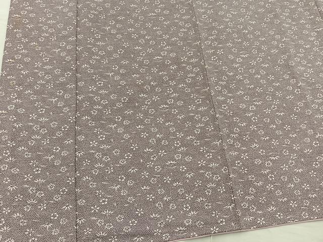 平和屋着物■上質なお召 草花文 正絹 逸品 BAAS4333ea