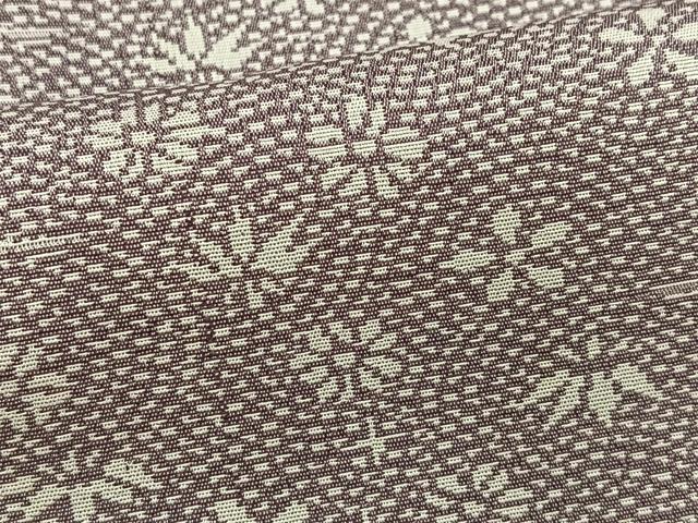 平和屋着物■上質なお召 草花文 正絹 逸品 BAAS4333ea