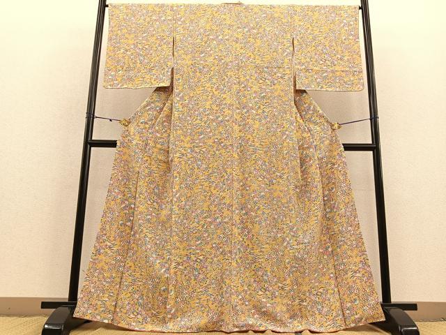 小紋 正絹 枝振りの上品なデザイン 着物 着付け i-2916 平和屋着物□上質な小紋 枝花尽くし 正絹 逸品 BAAS4706gt