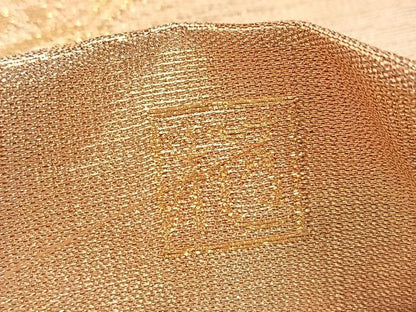 平和屋着物◎六通柄袋帯 作家物 正倉院金綴 鴛鴦 金銀糸 正絹 逸品 BAAS4790gt