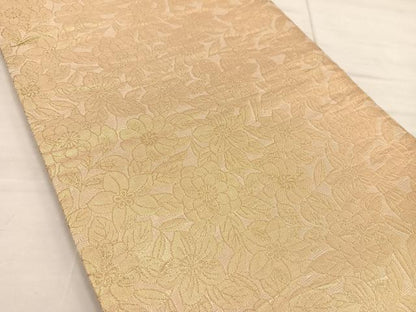 平和屋着物◎両面 六通柄袋帯 花蝶文 金糸 正絹 逸品 BAAS4797gt