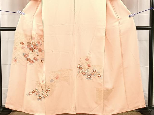 パール展❷ No.2352 正絹刺繍縦縞蝶草花文様訪問着　美品 正絹訪問着「小花刺繍」 | すべての商品 | きものサロンながしまR&C