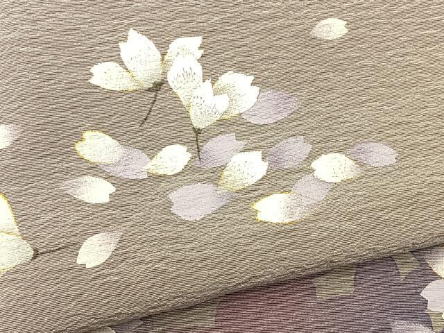平和屋着物□訪問着 作家物 刺繍 舞桜文 暈し染め 金彩