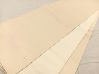 平和屋着物◎太鼓柄袋帯　総駒刺繍　草花文　銀糸　正絹　逸品　BAAS5527bs