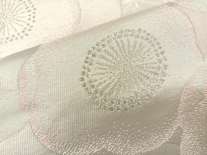 平和屋着物◎六通柄袋帯 花丸文 銀糸 正絹 逸品 BAAS6063fc
