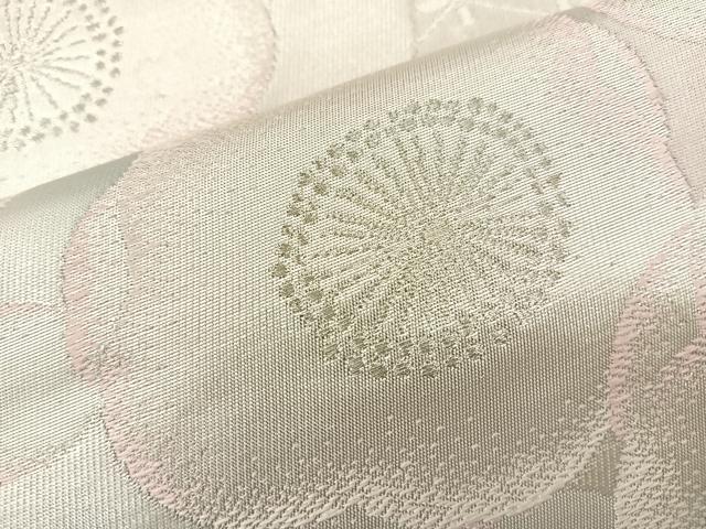 平和屋着物◎六通柄袋帯 花丸文 銀糸 正絹 逸品 BAAS6063fc