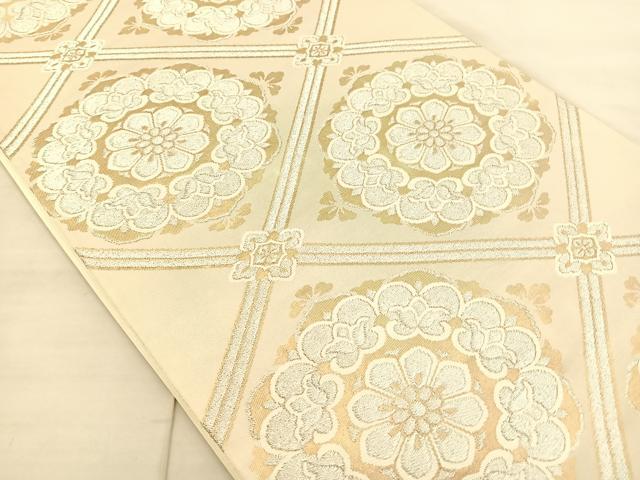 平和屋着物◎六通柄袋帯 天井花文 金銀糸 正絹 逸品 BAAS6065fc