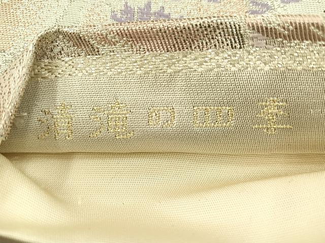 平和屋着物◎六通柄袋帯 清滝の四季 風景文 銀糸 正絹 逸品 BAAS6077fc