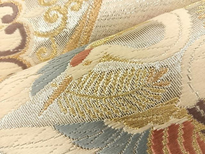平和屋着物◎六通柄袋帯　唐織　花鳥文　金銀糸　正絹　逸品　BAAS6137fc