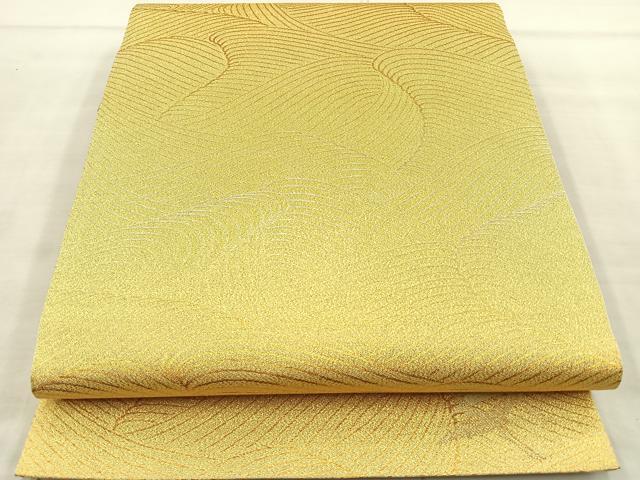 平和屋着物◎六通柄袋帯　立波飛鶴文　金銀糸　正絹　逸品　BAAS6178fc