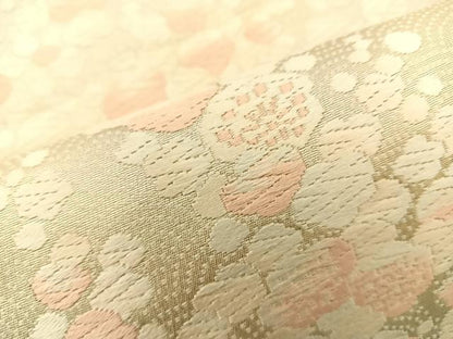平和屋着物◎六通柄袋帯 唐織 舞梅文 銀糸 正絹 逸品 BAAS6196fc