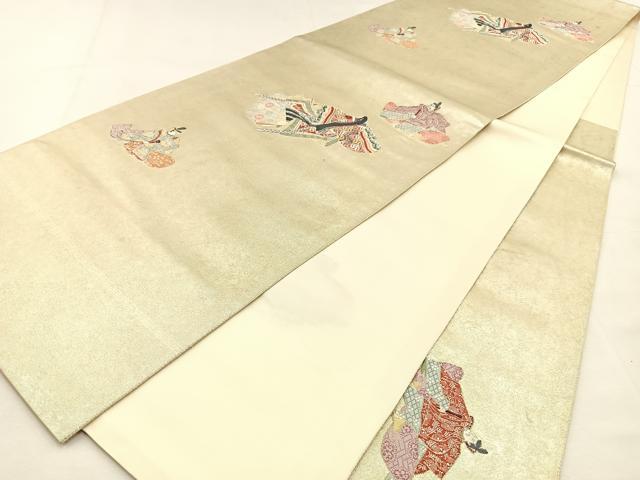 平和屋着物◎西陣 六通柄袋帯 唐織 六歌仙 引箔 正絹 逸品 BAAS6386hj