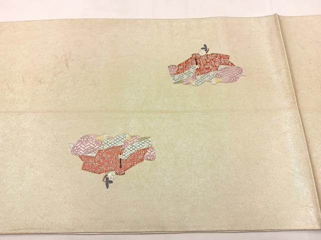 平和屋着物◎西陣 六通柄袋帯 唐織 六歌仙 引箔 正絹 逸品 BAAS6386hj