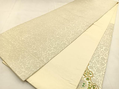 平和屋着物◎太鼓柄袋帯　正倉院　金銀糸　正絹　逸品　BAAS6413hj