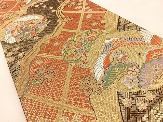 平和屋着物◎佐賀錦 六通柄袋帯 平安 金糸 正絹 逸品 BAAS6539hj