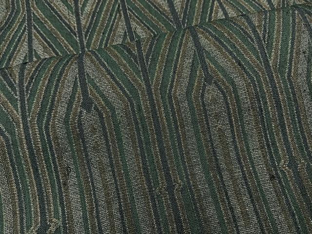 平和屋着物■上質なお召　亀甲文　正絹　逸品　BAAS6738me