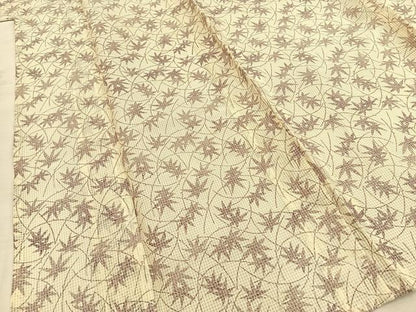 平和屋着物∴夏物　綿紅梅　浴衣　舞葉文　綿　逸品　BAAS7127pk