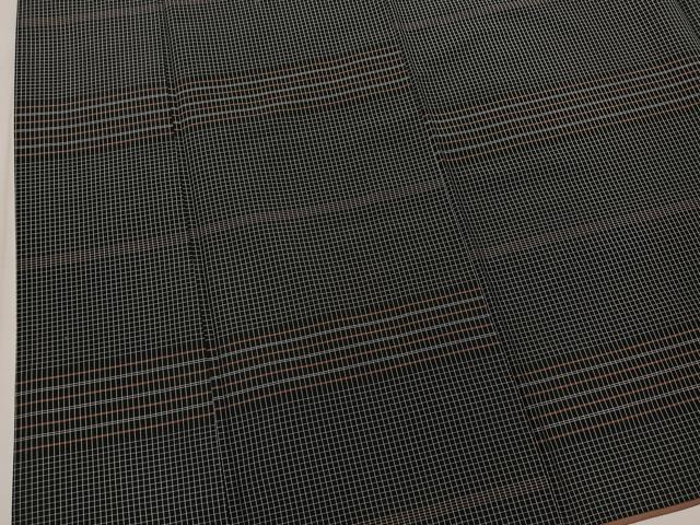 平和屋着物□本場縞大島紬 横段文 正絹 逸品 BAAS7246hz