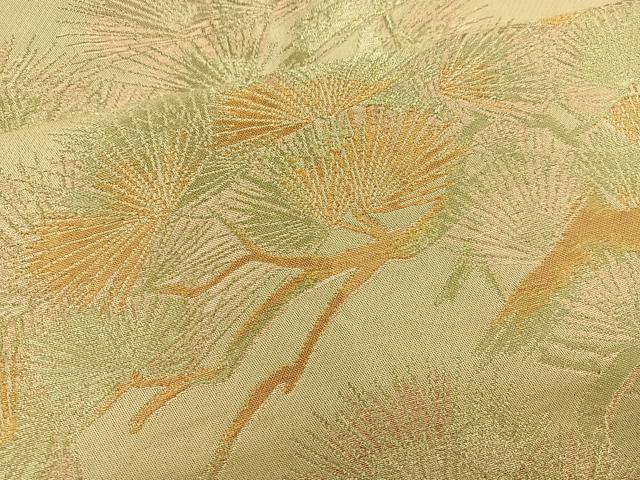 平和屋着物◎六通柄袋帯　枝松文　金糸　正絹　逸品　BAAS7318hz