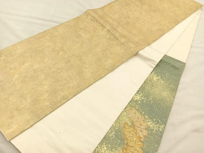 平和屋着物◎六通柄袋帯　笠松文　金銀糸　引箔　正絹　逸品　BAAS7332hz