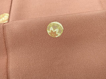 平和屋着物▽上質な小紋　単衣　鈴　鞠　金彩　ロング丈　正絹　逸品　未使用　BAAS7606ui