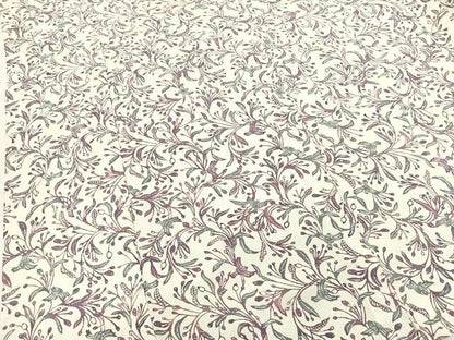 平和屋着物▽上質な小紋　単衣　型染め　袖ひろみ　好み　飛鳥南天文　反端付き　正絹　逸品　BAAS8007yc