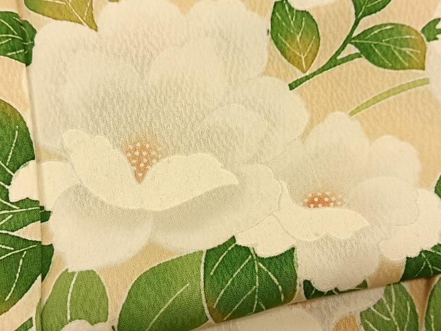 平和屋着物▽訪問着 単衣 枝花文 暈し染め 正絹 逸品 BAAS8015yc
