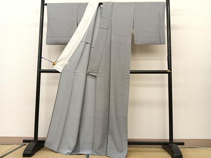 平和屋着物▽江戸小紋　単衣　鮫小紋柄　正絹　逸品　BAAS8034yc